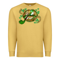 Antique Gold St. Patrick's Day lips Premium Sweatshirt - CowGirlArtShop