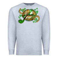 Heather Grey St. Patrick's Day lips Premium Sweatshirt - CowGirlArtShop