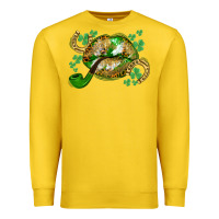Lemon St. Patrick's Day lips Premium Sweatshirt - CowGirlArtShop