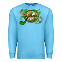 Ocean Blue St. Patrick's Day lips Premium Sweatshirt - CowGirlArtShop