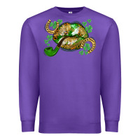 Purple St. Patrick's Day lips Premium Sweatshirt - CowGirlArtShop
