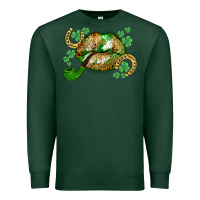 Sports Green St. Patrick's Day lips Premium Sweatshirt - CowGirlArtShop