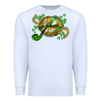 White St. Patrick's Day lips Premium Sweatshirt - CowGirlArtShop