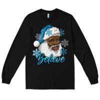 Black winter christmas african american santa believe Long Sleeve Tee - RanaPortraitStore