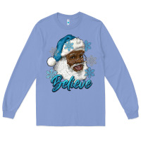 Colony Blue winter christmas african american santa believe Long Sleeve Tee - RanaPortraitStore