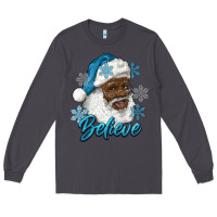Smoke winter christmas african american santa believe Long Sleeve Tee - RanaPortraitStore