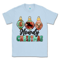 Dusty Blue howdy christmas Classic Tee - MaliasSmallBusiness