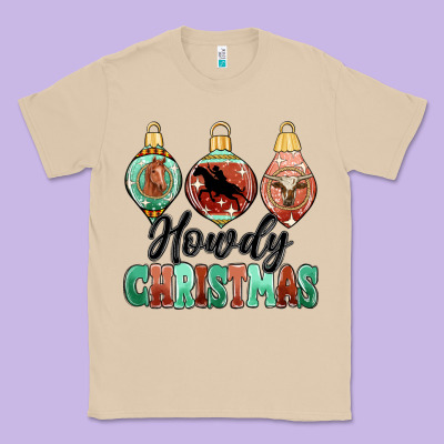 Howdy Christmas Classic Tee Designed By Maliassmallbusiness
