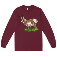 Burgundy pronghorn Long Sleeve Tee - LillyAllenDesigns