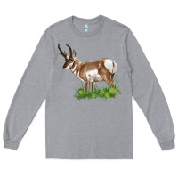 Heather Grey pronghorn Long Sleeve Tee - LillyAllenDesigns