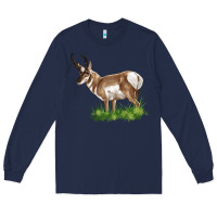 Navy pronghorn Long Sleeve Tee - LillyAllenDesigns