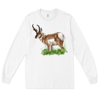 White pronghorn Long Sleeve Tee - LillyAllenDesigns