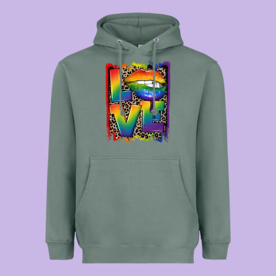 Love Pride Heavyweight Hoodie Designed By Cowgirlartshop