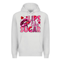 Dove Grey Lips like sugar Valentine's Day Premium Hoodie - HowdyJamesFarm