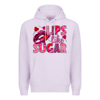 Lilac Lips like sugar Valentine's Day Premium Hoodie - HowdyJamesFarm