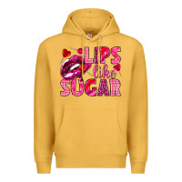 Mustard Lips like sugar Valentine's Day Premium Hoodie - HowdyJamesFarm