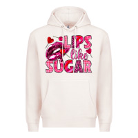 Pale Pink Lips like sugar Valentine's Day Premium Hoodie - HowdyJamesFarm