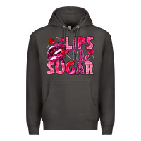 Smoke Lips like sugar Valentine's Day Premium Hoodie - HowdyJamesFarm