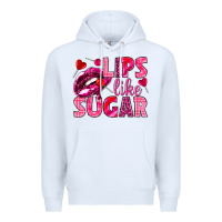 White Lips like sugar Valentine's Day Premium Hoodie - HowdyJamesFarm