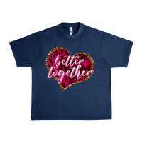 Navy better together Urban Heavy Tee - NancyCooperArtShop
