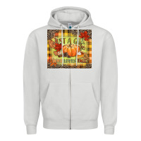 Dove Grey Just a girl who loves Fall Zipper Hoodie - NancyCooperArtShop