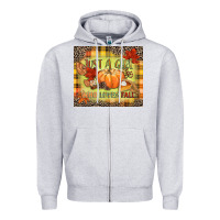 Heather Grey Just a girl who loves Fall Zipper Hoodie - NancyCooperArtShop