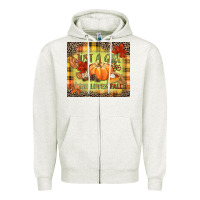 Oatmeal Heather Just a girl who loves Fall Zipper Hoodie - NancyCooperArtShop