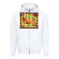 White Just a girl who loves Fall Zipper Hoodie - NancyCooperArtShop