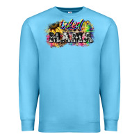 Ocean Blue inked mama mother's day Premium Sweatshirt - HowdyJamesFarm