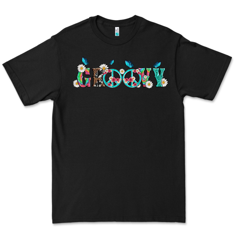 Groovy With Peace  Sign Flowers Premium Tee by Artiststas | Teevron