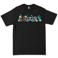 Black groovy with peace  sign flowers Premium Tee - Artiststas