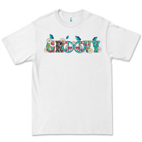 White groovy with peace  sign flowers Premium Tee - Artiststas