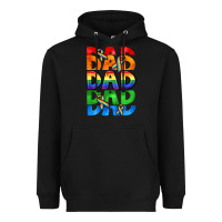 Black Dad dad dad pride Heavyweight Hoodie - CowGirlArtShop
