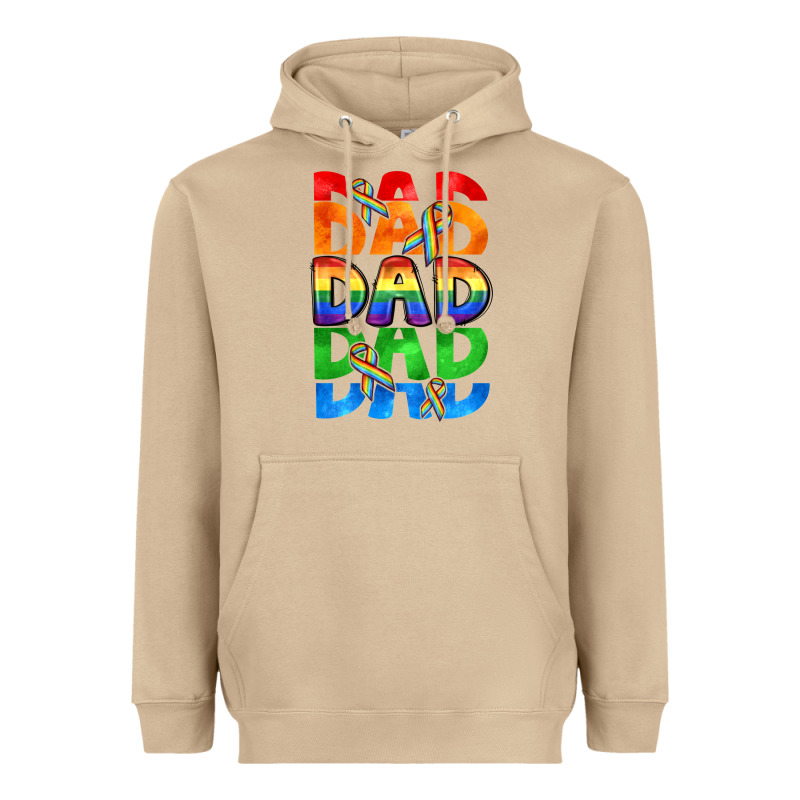 Dad Dad Dad Pride Heavyweight Hoodie by CowGirlArtShop | Teevron