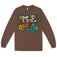 Chestnut western leopard mema Long Sleeve Tee - LillyAllenDesigns