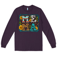 Plum western leopard mema Long Sleeve Tee - LillyAllenDesigns