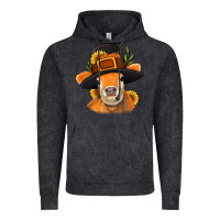 Vintage Arctic Thanksgiving Cow Vintage Hoodie - NancyCooperArtShop