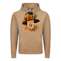 Vintage Coffee Thanksgiving Cow Vintage Hoodie - NancyCooperArtShop