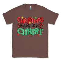 Chestnut christmas begins with christ Classic Tee - MaliasSmallBusiness