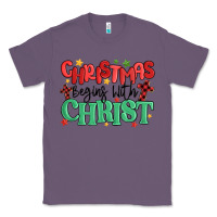 Lavender christmas begins with christ Classic Tee - MaliasSmallBusiness