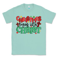 Seafoam christmas begins with christ Classic Tee - MaliasSmallBusiness
