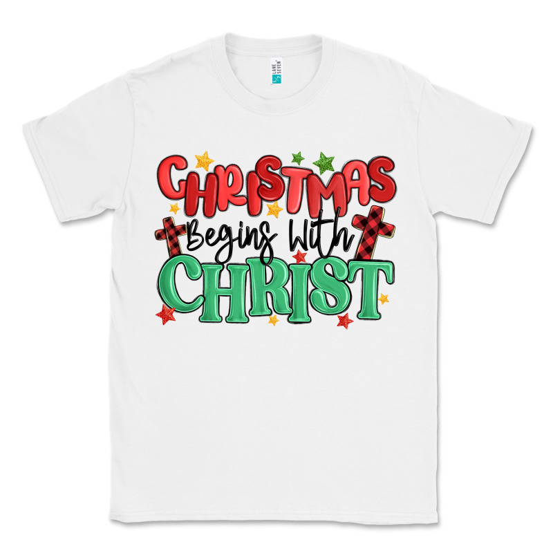Christmas Begins With Christ Classic Tee by MaliasSmallBusiness | Teevron