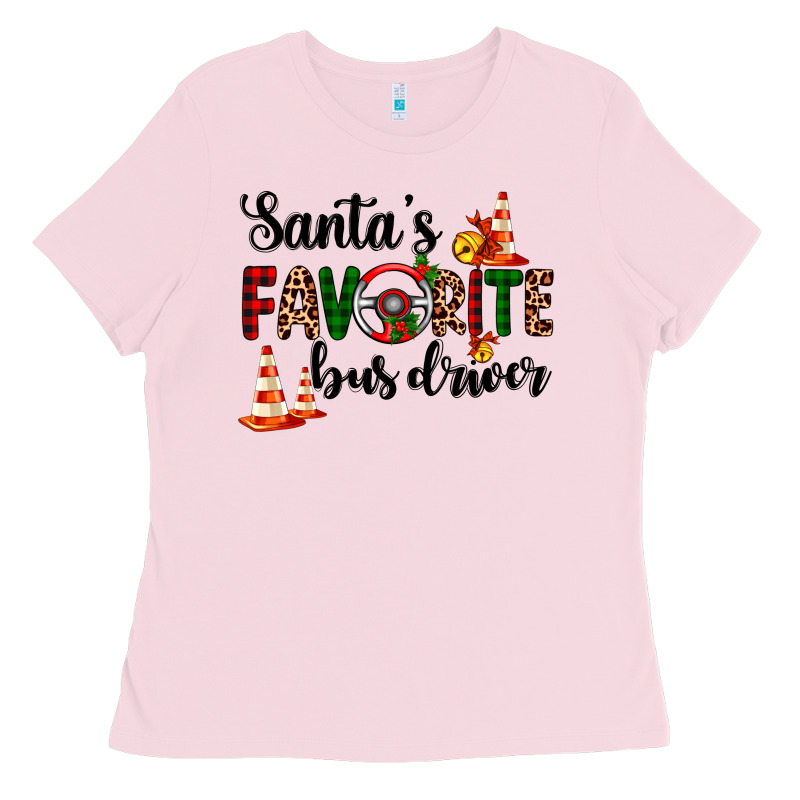 Santa's Favorite Bus Driver Ladies Tee by AdoDesignShop | Teevron