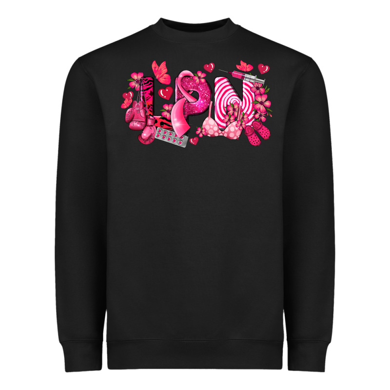 Lpn Breast Cancer Certified Nursing Assistant Heavyweight Sweatshirt by LillyAllenDesigns | Teevron
