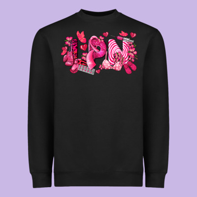 Lpn Breast Cancer Certified Nursing Assistant Heavyweight Sweatshirt Designed By Lillyallendesigns