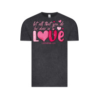 Vintage Black let all that you do be done in love Vintage Tee - MaliasSmallBusiness