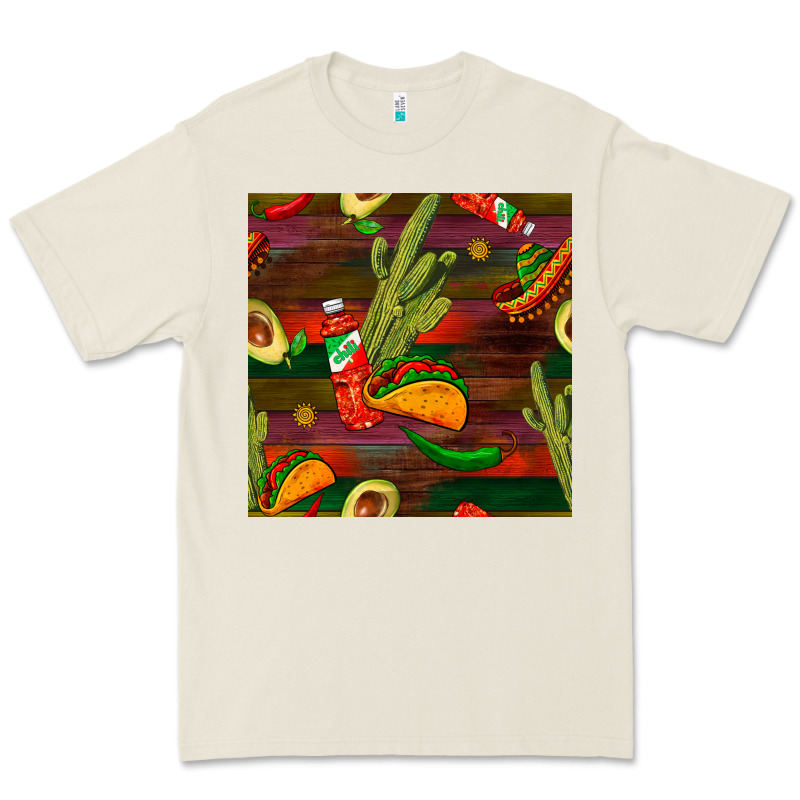 Mexican Food Seamless Pattern Premium Tee by BundleAndBundleShop | Teevron