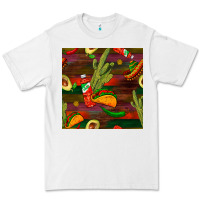 White mexican food seamless pattern Premium Tee - BundleAndBundleShop