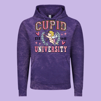 Cupid University Vintage Hoodie Designed By Maliassmallbusiness