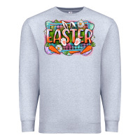 Heather Grey Easter Premium Sweatshirt - CowGirlArtShop